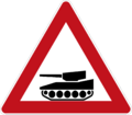 Gefahrenzeichen Militärische Kettenfahrzeuge(Panzer) 7