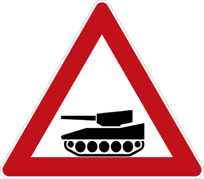 Datei:Gefahrenzeichen Militärische Kettenfahrzeuge(Panzer).png