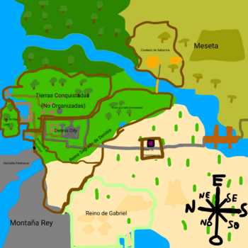 Mapa de Denisia y sus Alrededores